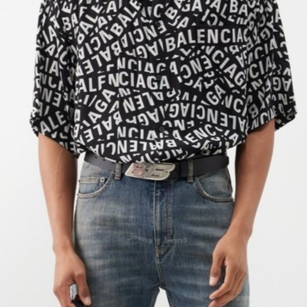 Balenciaga Moto Logo Belt - Picture 3 of 15